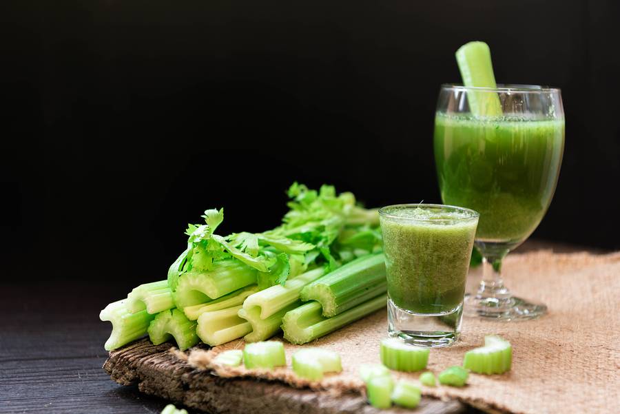 bigstock Blended Celery Juice In Welcom 306268690
