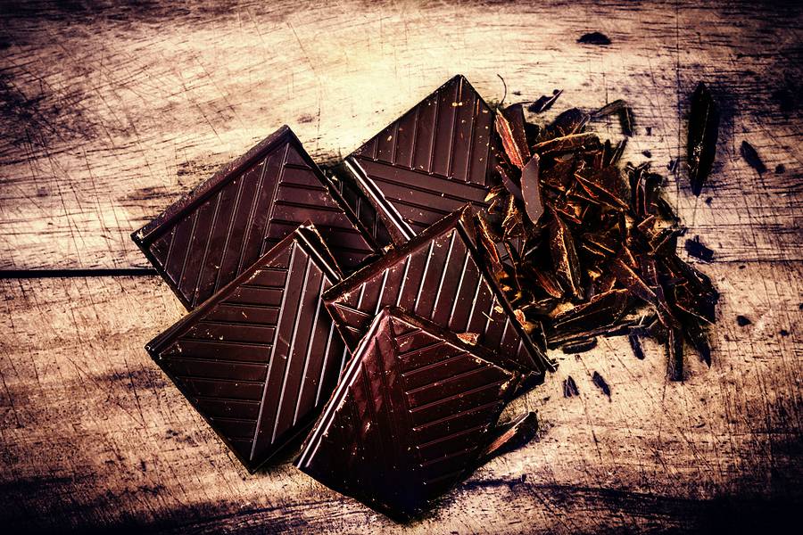 bigstock Chopped Chocolate Bar On Woode 64195609